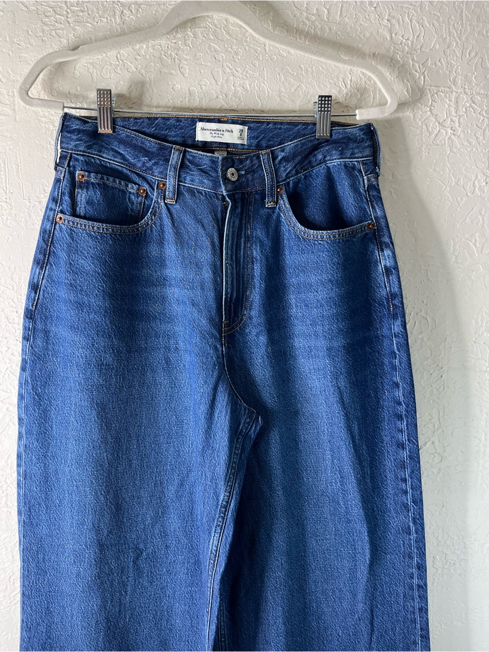 Abercrombie And Fitch Curve Love The Wide Leg High Rise in Blue - Picture 4 of 14